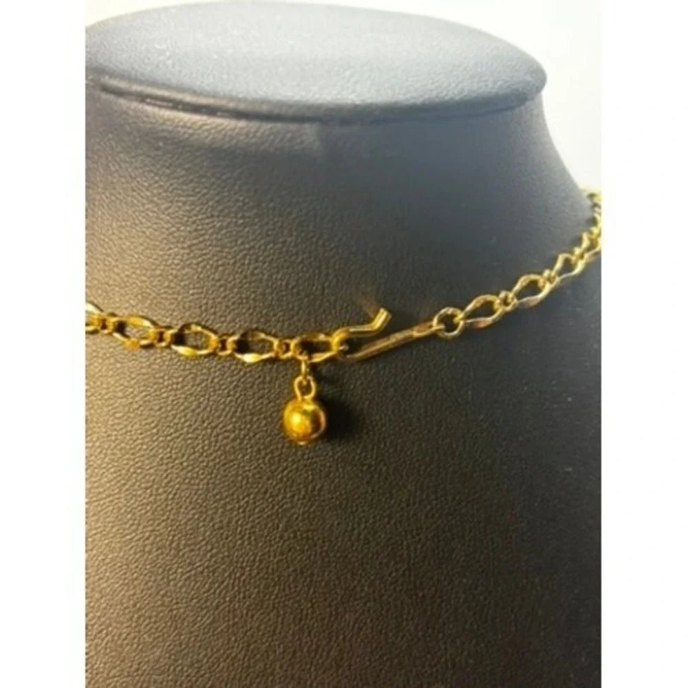 Vintage Gold Bib‎ Necklace Scrollwork Statement Jewelry Greek Revival